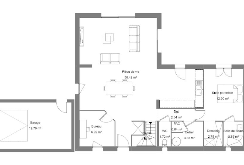  Vente Terrain + Maison - Terrain : 1 088m² - Maison : 120m² à La Motte (83920) 