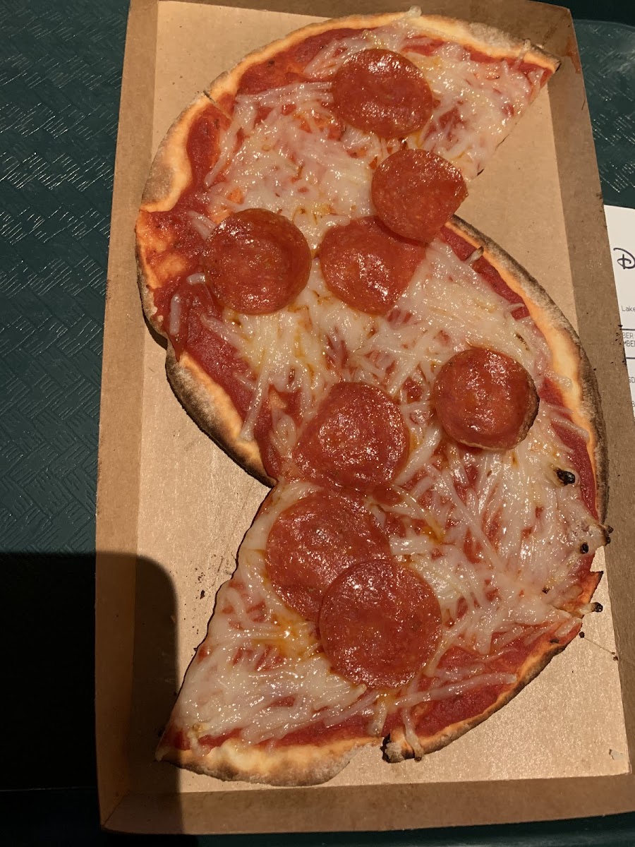 Gluten and dairy free pepperoni pizza