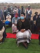 Limpopo social development MEC Nkareng Rakgoale at the funeral of the 20-year-old college student who was allegedly murdered by her boyfriend. 