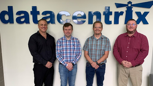 From left: Soon Broodryk, Datacentrix Sales Manager; Stephan Burger, Senwes Group Executive: Information Technology; Alexander Steyn, Senwes Head: IT Infrastructure Services; Henry Minnaar, Datacentrix Senior Account Manager.