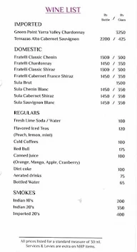 Blend, Royal Orchid Suites menu 3