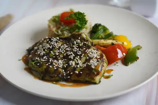 Basil Sesame Chicken With Grilled Vegetables