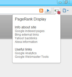 PageRank Display chrome extension