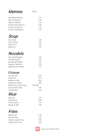 The Alaska Cafe menu 1