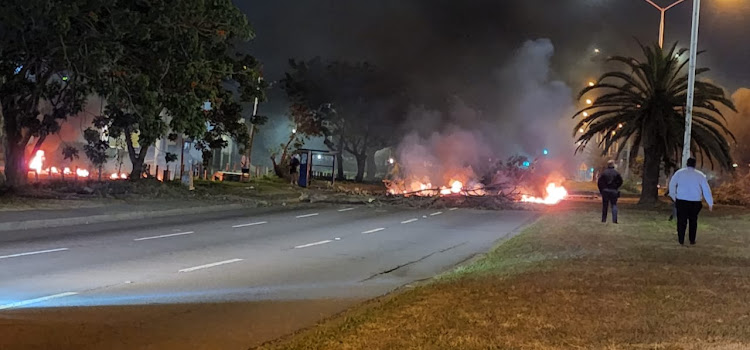 Umgeni Road in Durban was been blocked on Wednesday evening.