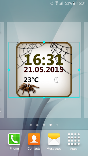 Spider Clock And Weather