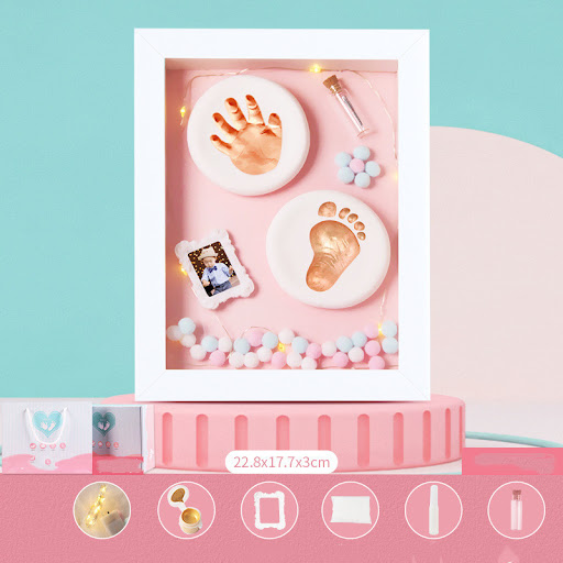 Title 3, Newborn Mud Hand And Foot Print Full Moon Comme...