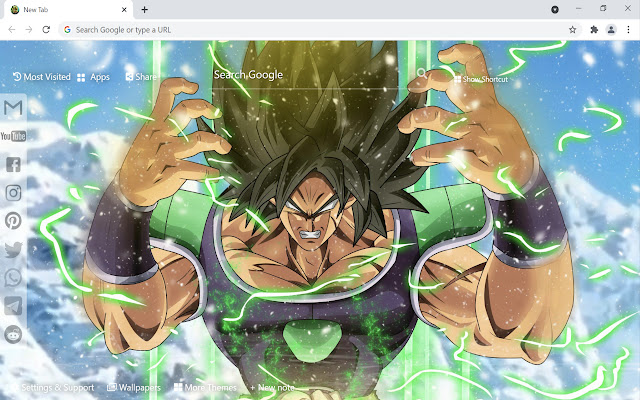 Dragon Ball Super: Broly Wallpaper New Tab