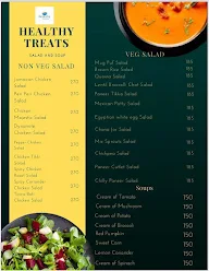 Healthy Treats menu 1