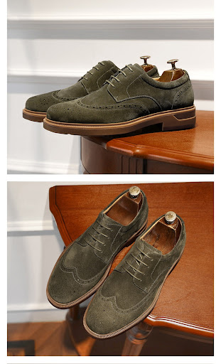 Title 2, New Vintage Engraving Suede Leather Breathable ...