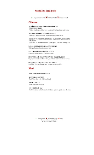 Satin, Radisson Blu menu 