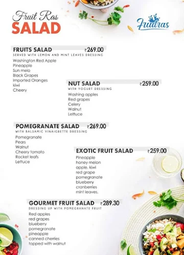 Fruit Ras menu 