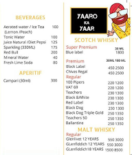 Bar Tales menu 3