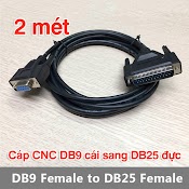 Cáp Cnc Db9 Cái Sang Db25 Đực, Cho Máy Cnc Công Nghiệp. Cáp Dài 2M (Mét) Chuyển Đổi Cổng Com Db9 Female To Db25 Male