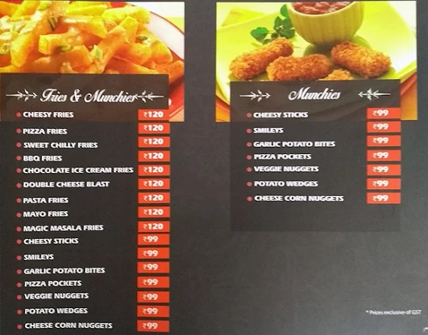 7th Heaven menu 