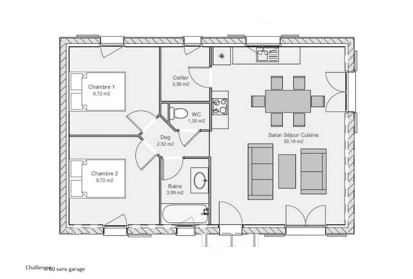  Vente Terrain + Maison - Terrain : 2 000m² - Maison : 80m² à Mensignac (24350) 