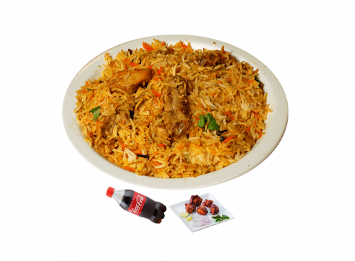 Gunter Chicken Biryani Meal(Guntur Biryani + 3 Pcs Kabab+ Coke 250 Ml)