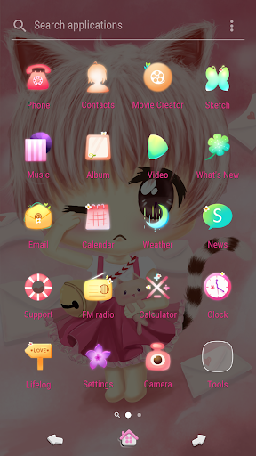 Girl Cat Xperia Theme