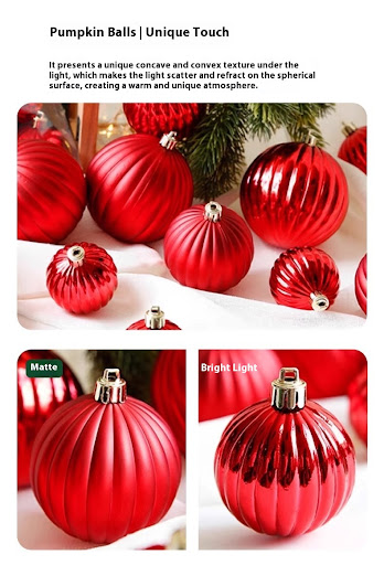 Title 6, Décoration de Noël Boule Rouge en Plastique Éle...