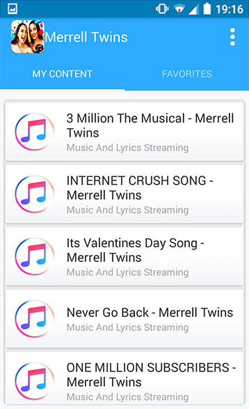 overvåge Kamp at se Merrell Twins - All Musica Lyrics 1.0 Apk Download -  com.mixapps.merrelltwinschalengesmusic APK free