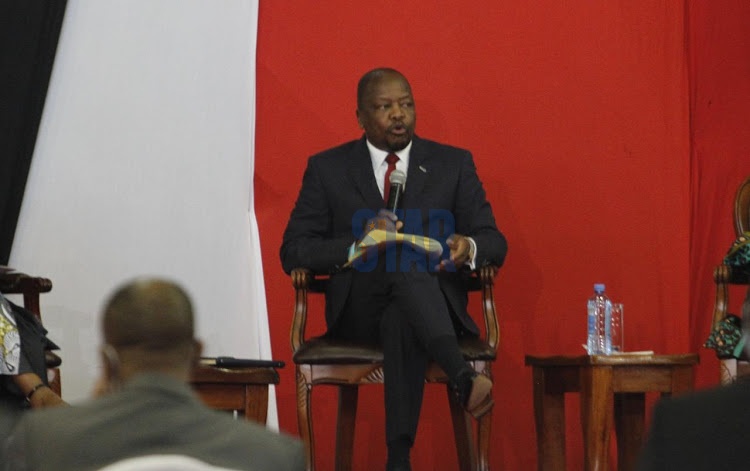 Health CS Mutahi Kagwe at a plenary session during the national Covid-19 conference at KICC, Nairobi, on September 28,2020.