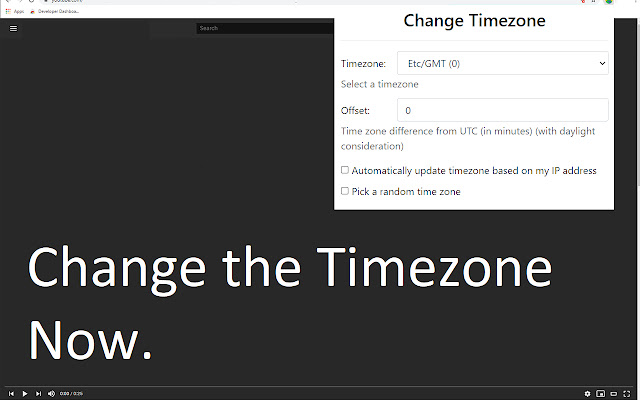 Change Timezone for Google Chrome™ chrome extension