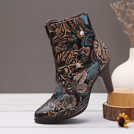 Title 6, Viscose Shoes Pointed Toe Short Boots. Comforta...