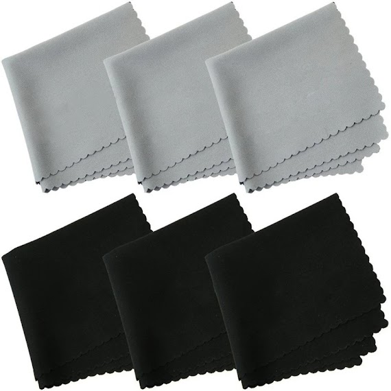 Set 10 Khăn Lau Ống Kính Máy Tính/Điện Thoại Đa Năng 15X15Cm Bằng Sợi Microfiber