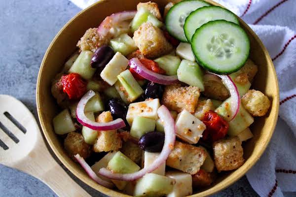 Roasted Grape Tomato Panzanella Salad_image