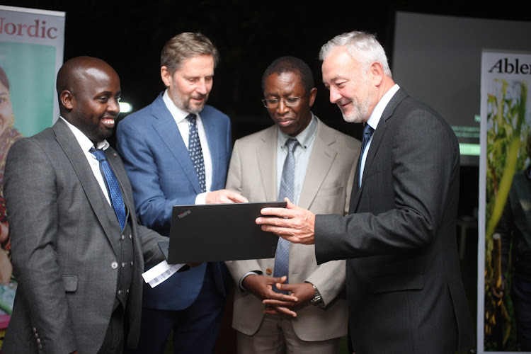 Abler Nordic's Investment Director Godfrey Kaindoh, CEO Arthur Sletteberg, Managing Director, KWFT Mwangi Githaiga and Head of Strategy and Deal Advisory ,KPMG East Africa Nigel Smith during the announcement of fundraising for Fund V.