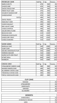 Bontemps The Cake Shop menu 1