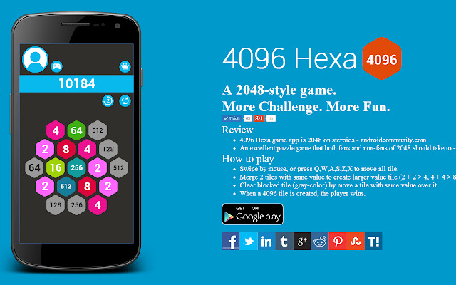 4096 Hexa chrome extension