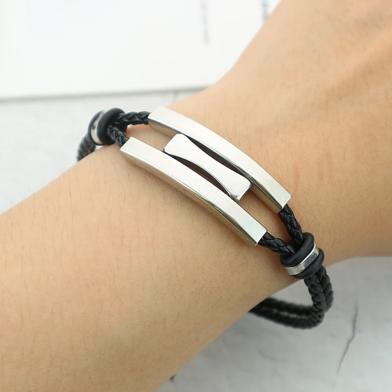 Title 3, Handgemaakte, meerlaagse geweven koppelarmband,...