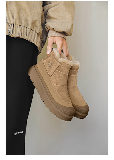 Title 6, Fleece-lined thick casual all-match platform no...
