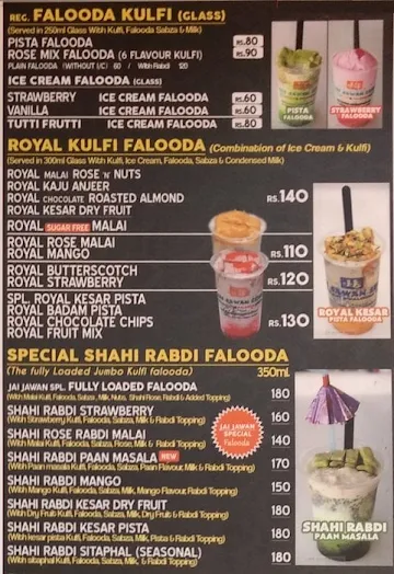 Jai Jawan Stall menu 