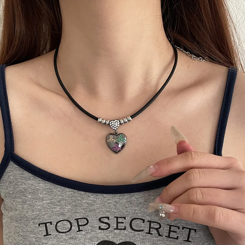 Title 1, Zoete, Coole, Gekleurde Liefde Hart Ketting Een...
