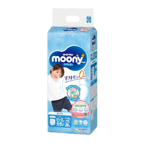 Tã quần bé trai Moony XXL26 bịch 26 miếng