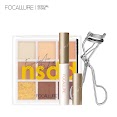 Bộ 3 Sản Phẩm 3 Món Gồm Bảng Phấn Mắt + Mascara + Bút Kẻ Mắt Focallure Chống Nước 150G