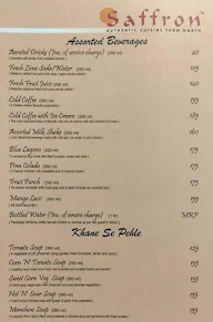 Saffron Restaurant menu 3