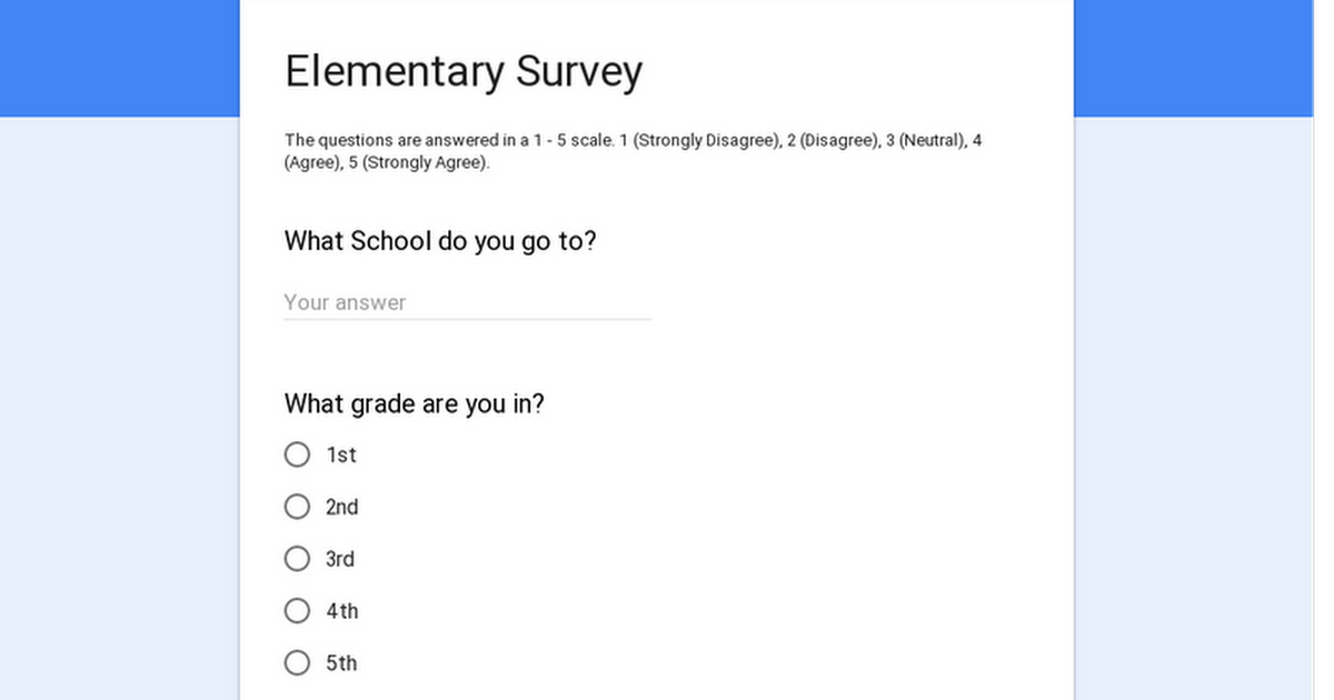 Elementary Survey