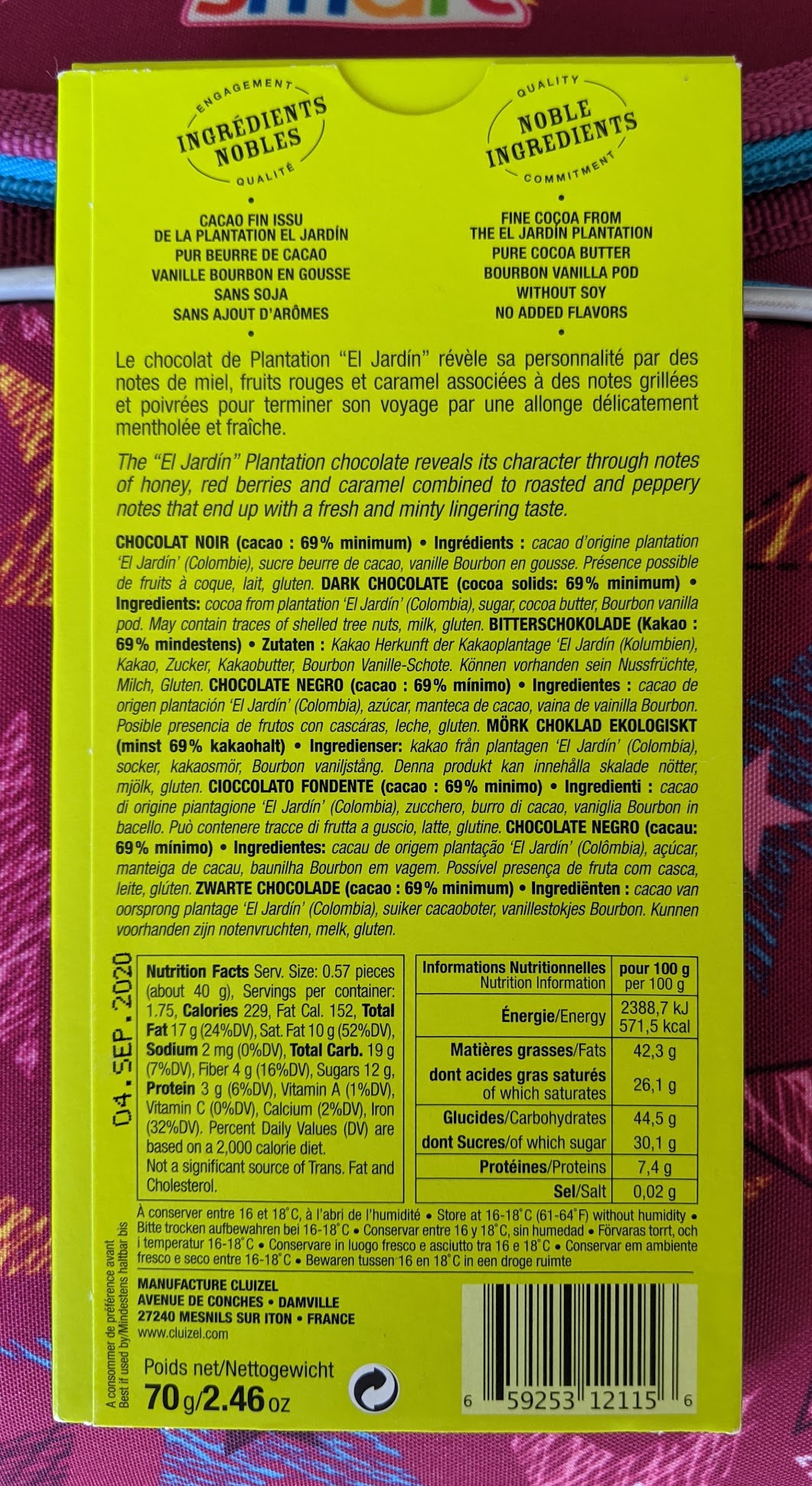 69% cluizel colombian bar