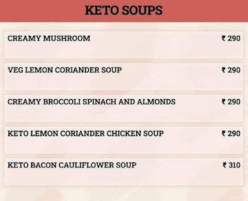 Keto Cop menu 