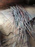 Some of the copper cables seized near Newcastle on Saturday.