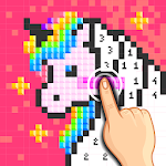 Cover Image of Herunterladen Unicorn Pixel - Color by Number 1.1 APK