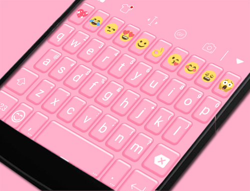 Lovely Pink Keyboard-Emoji Gif