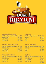 Dum Nukk Biryani menu 1