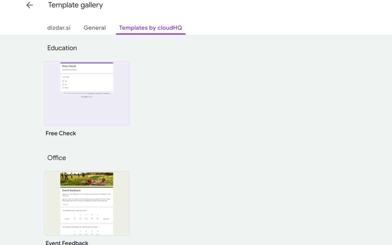 Google Forms Templates by cloudHQ Preview image 2