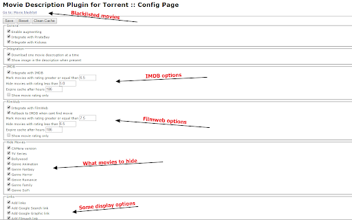 Movie Description Plugin for Torrent