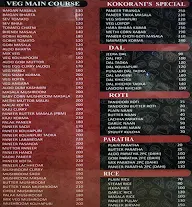 Kokorani Delicious menu 2