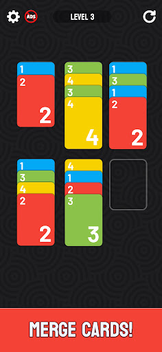 Screenshot Card Color Sort Puzzle: Merge